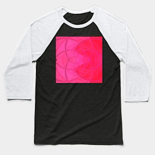 Mosaic Kaleidoscope Flower Pink Baseball T-Shirt